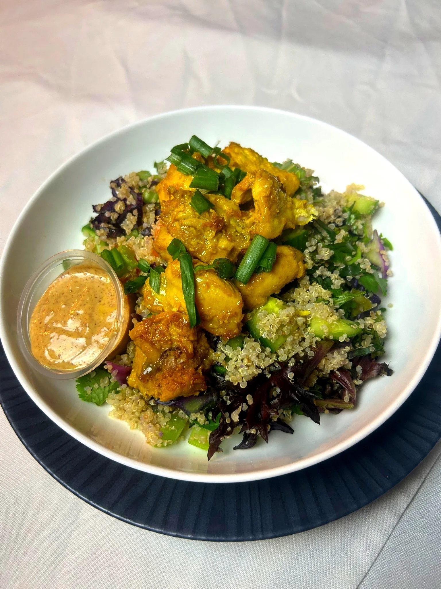 AIP Friendly: Satay Chicken Bowl With Almond Sauce (contains nuts)