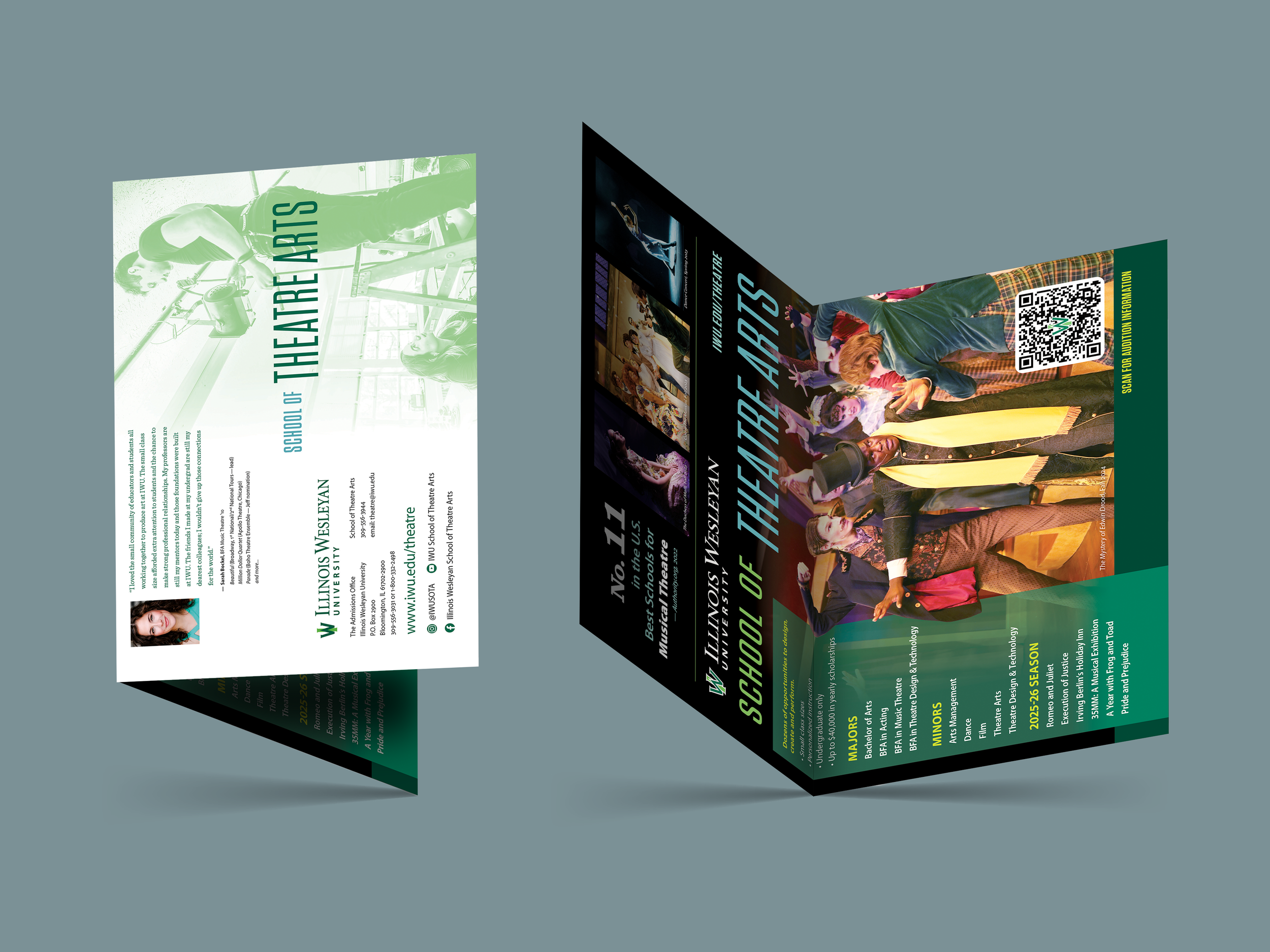 School of Theatre Arts half fold poster/postcard