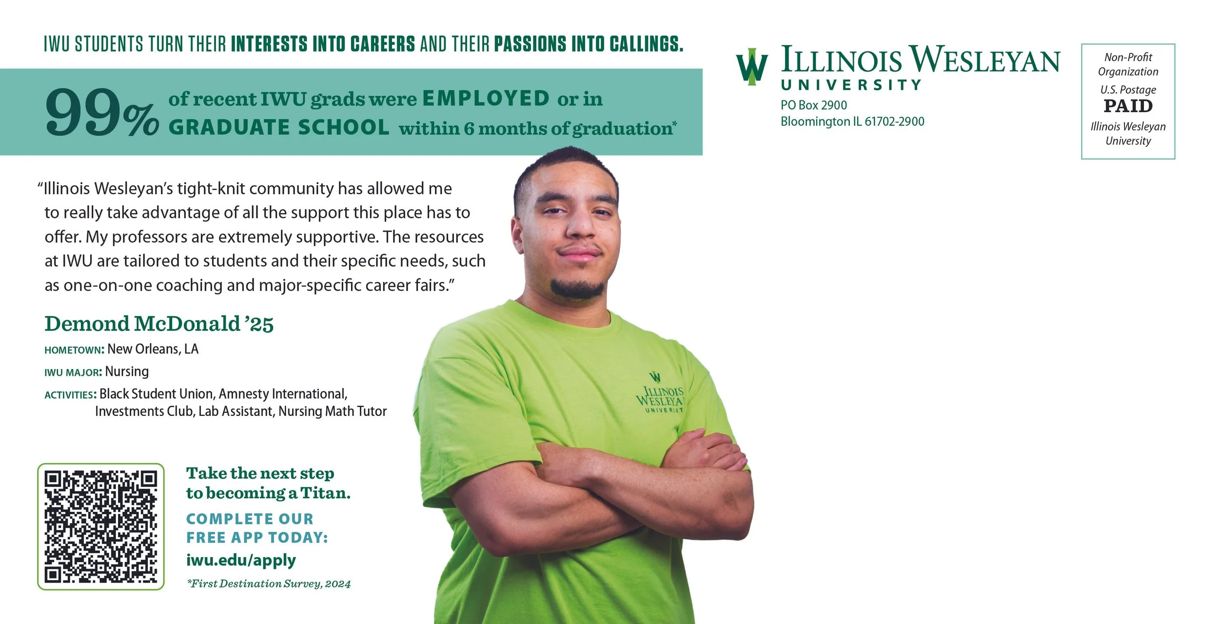 Value Outcome postcard, back