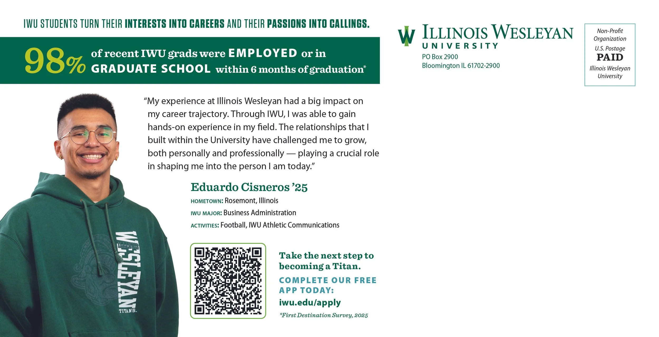 Value Outcome postcard, back