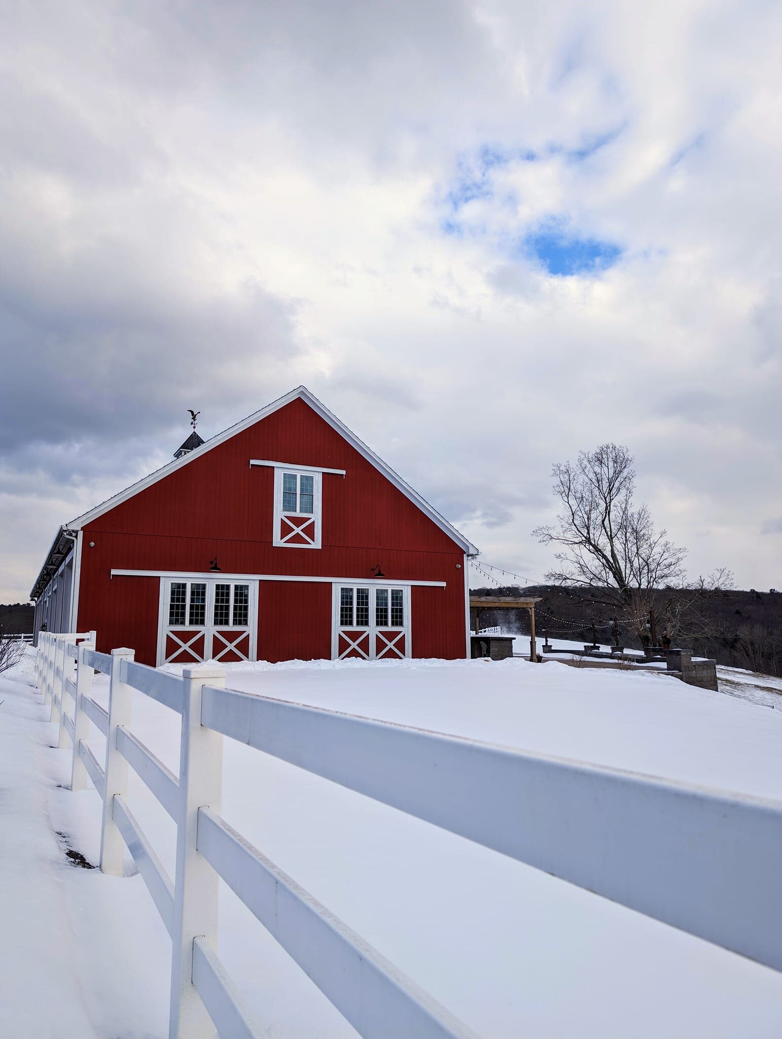 The farm is so pretty with snow!