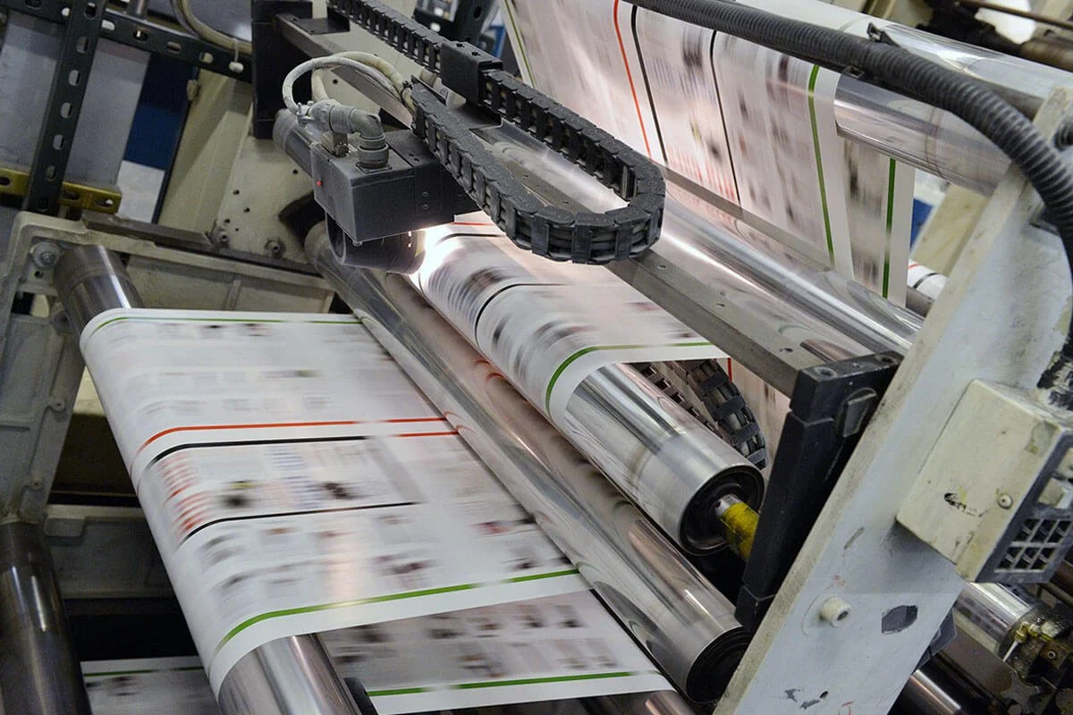 Commercial printing press machinery and digital print production equipment evaluated for a certified asset appraisal by US Asset Appraisals.