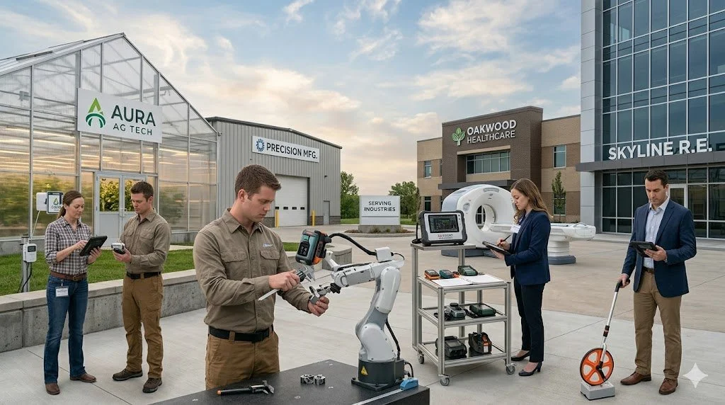 Certified equipment appraisal services for commercial manufacturing, industrial printing, logistics, and construction sectors in Des Moines, Iowa by US Asset Appraisals.