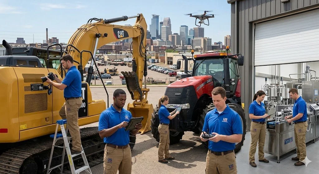 Certified machinery and equipment appraisal company conducting hands-on physical asset verifications and detailed industrial site inspections nationwide by US Asset Appraisals.