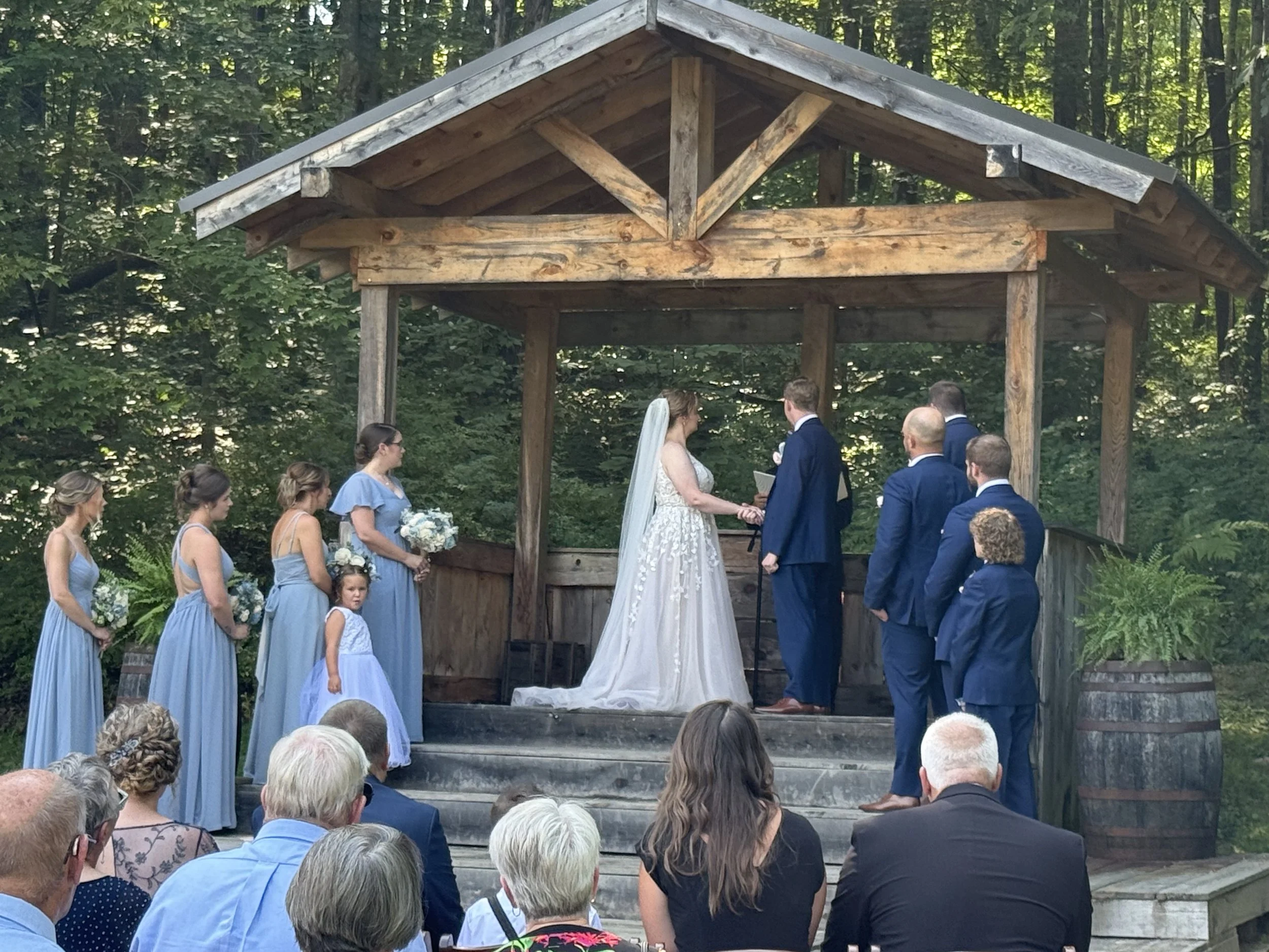 Dusty Blue wedding ceremony