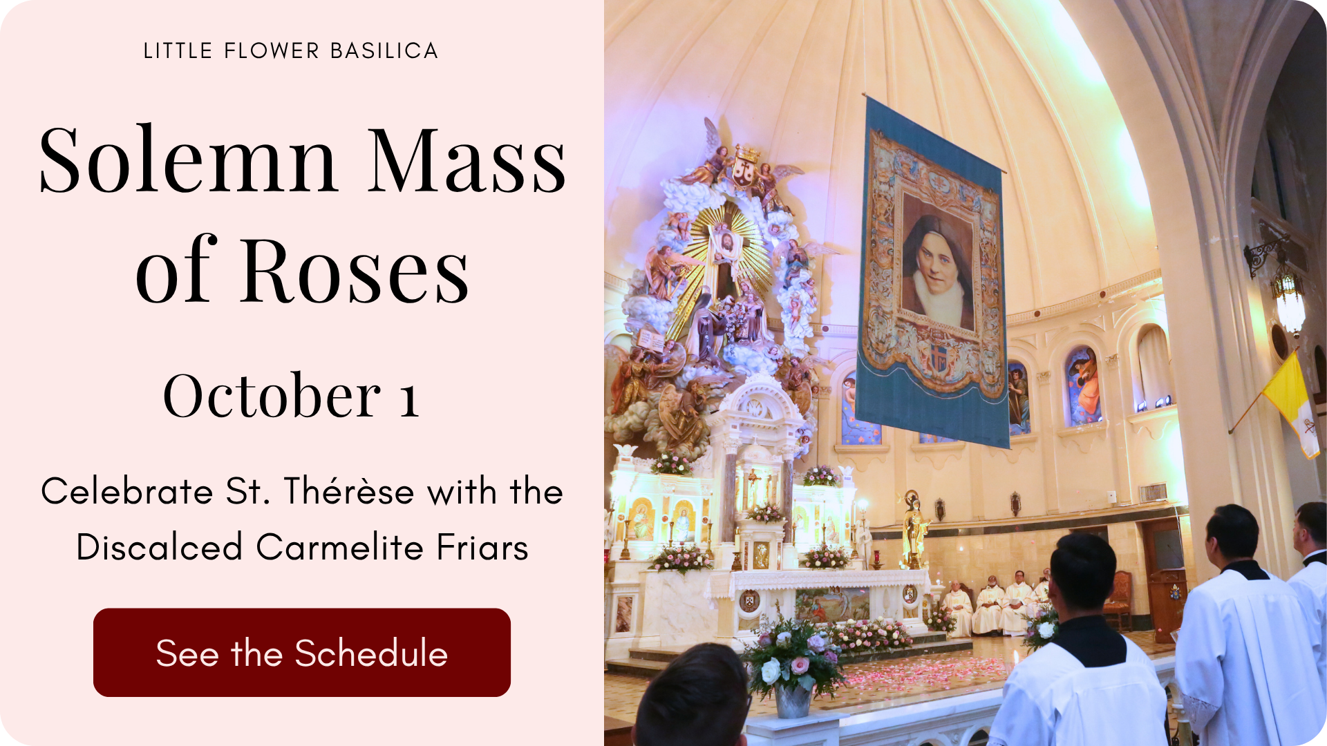October 1, Solemnity of St. Therese | See the Schedule Here
