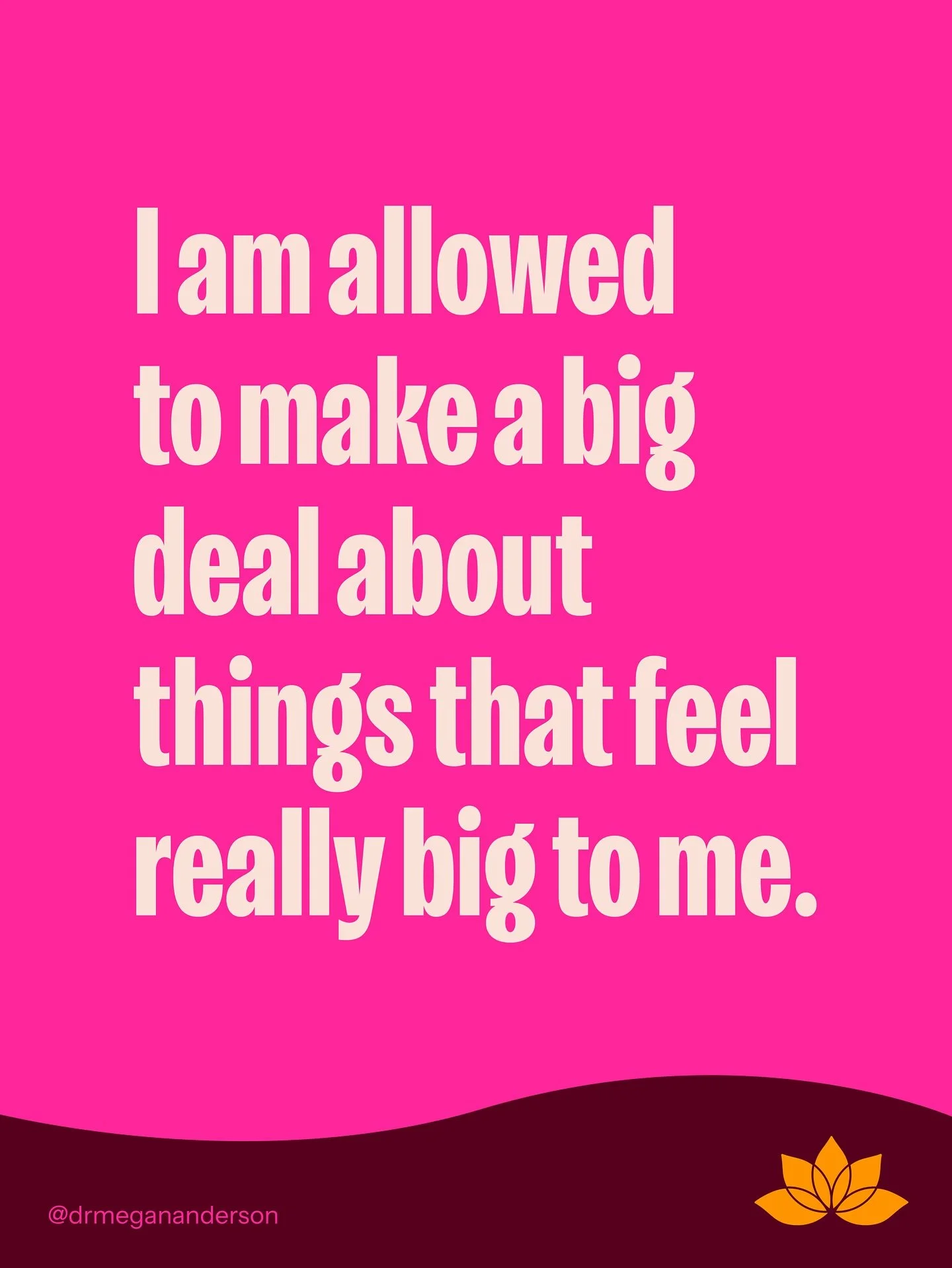 Reminder: You&rsquo;re allowed to make a big deal out of what feels big to you.

At Megan Anderson PT, we don&rsquo;t minimize what you&rsquo;re feeling, we help you make sense of it.

Tag someone who needs this reminder today. 🧡