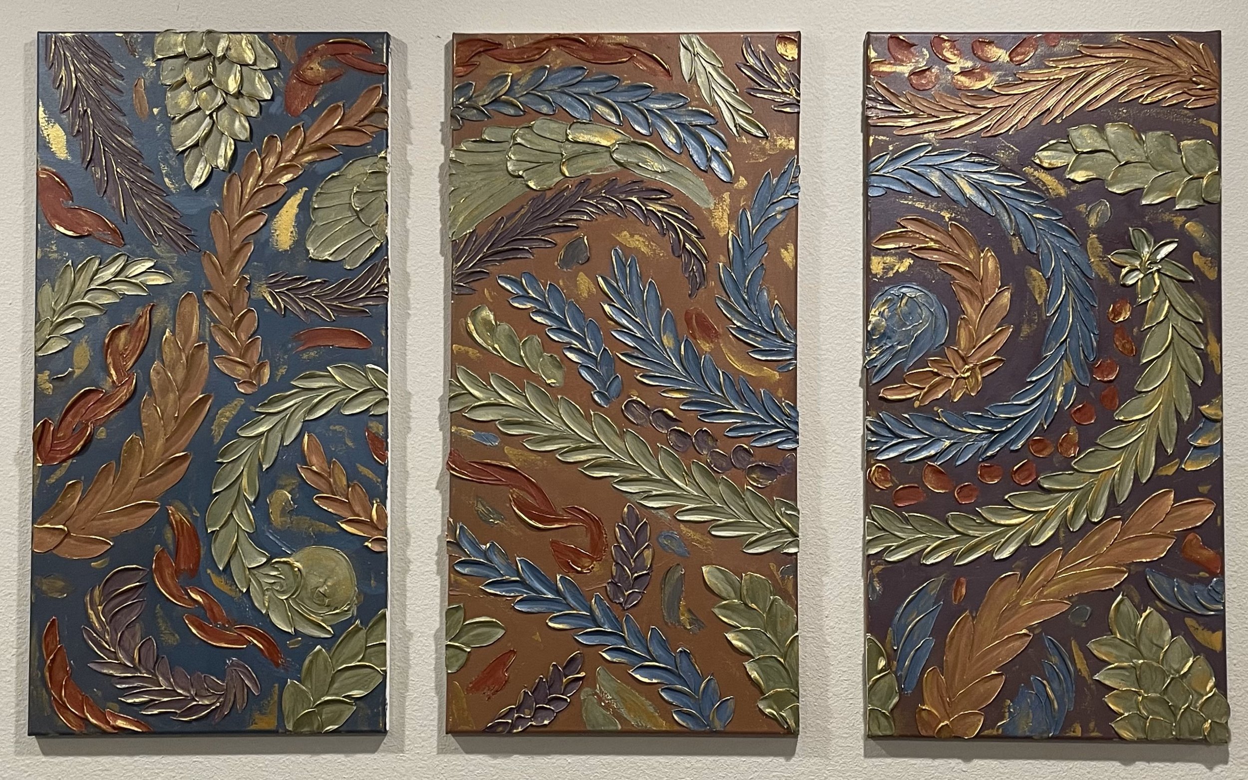 TripTych.Each Panel is 15x30. Texture Painting .jpeg