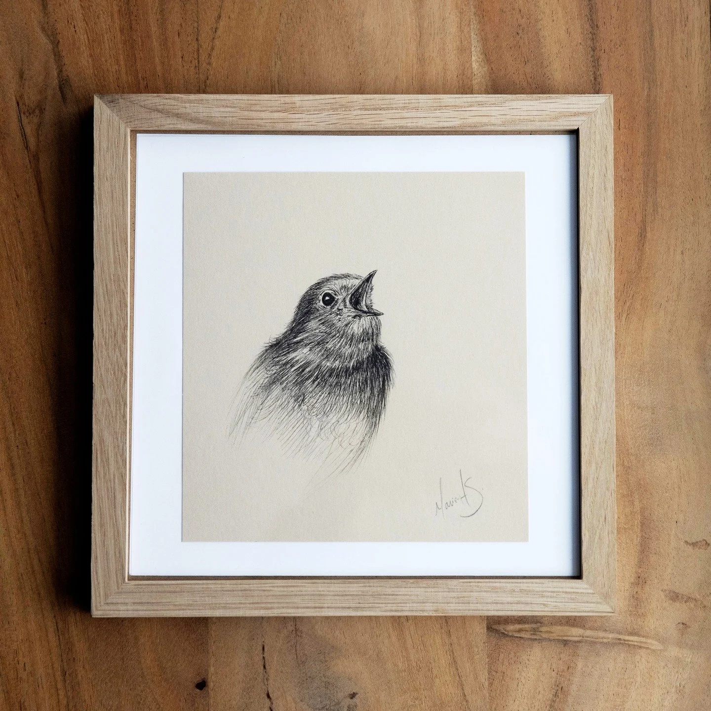 Comme j'ai du plaisir &agrave; cr&eacute;er ces petits oiseaux de chez nous! 💕 Oeuvre disponible avec cadre ou non.