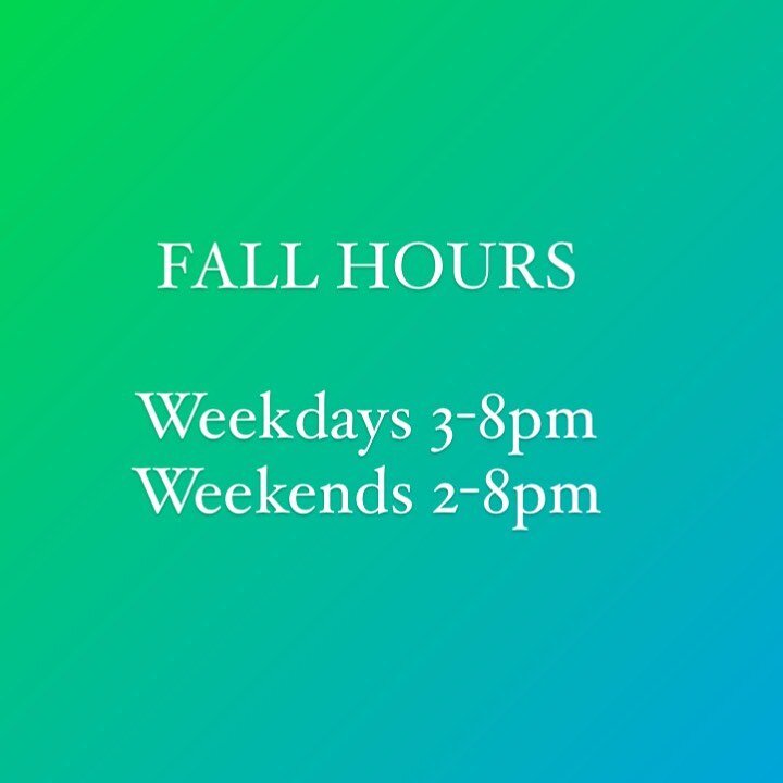 Starting August 30, Fall hours are in effect! 

We are so happy to be able to stay open to serve you! Still lots of time to get your scoops &amp; swings in!!

3-8pm M-F
2-8pm Saturday &amp; Sunday
