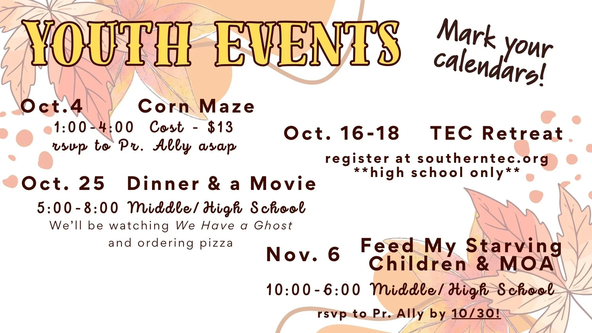 Youth Dinner and a Movie