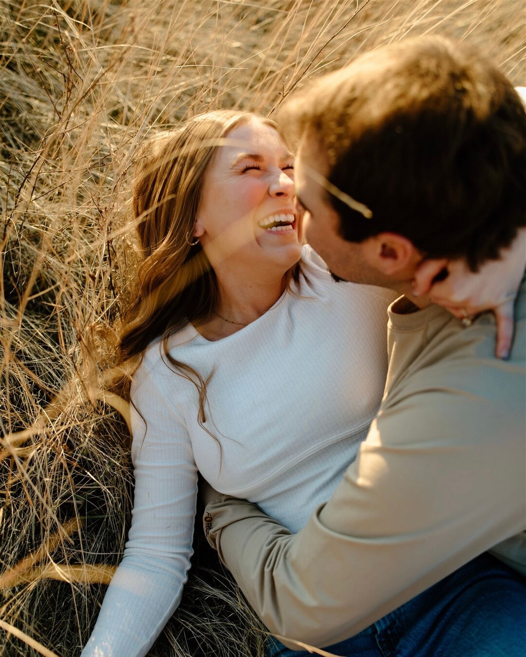 This fun-loving couple is officially on the blog! So much laughter and rolling in the grass happened at this session and these two were all for it! Katie &amp; Kenton, I cannot wait to photograph you two again in June!!🎉🎉
