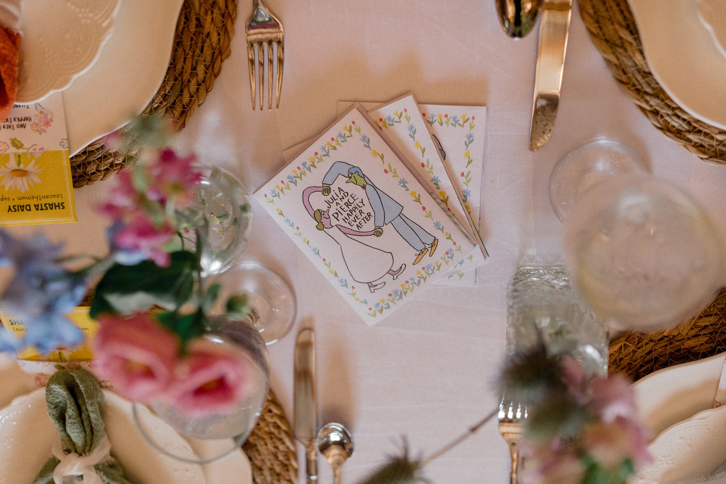 Zine for each guest about the couple's love story