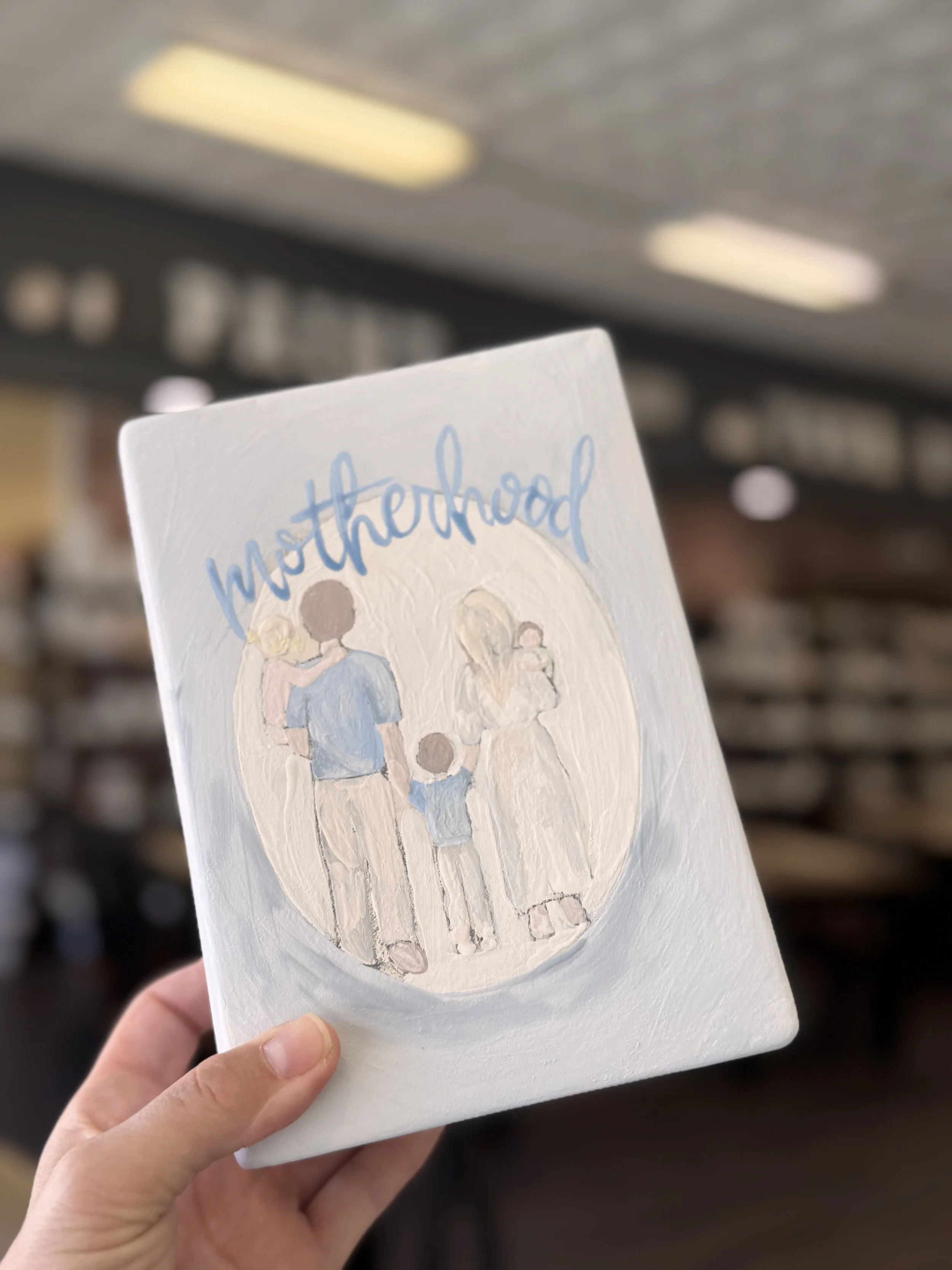 Glazed ceramic pottery of family.