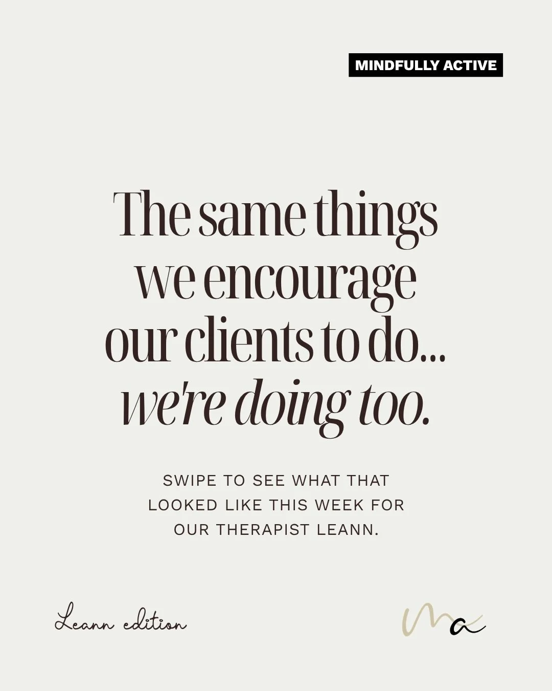 A few examples of how our therapist Leann shows up for herself.

We practice what we preach 🫶🏼
#therapy #counselor #selfcare #routine #goals
