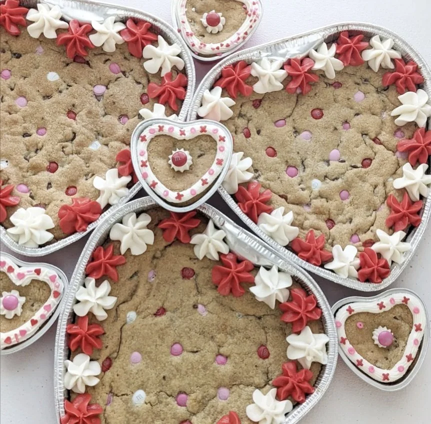 8" Heart Shaped Chocolate Chip M&M Cookie Cake