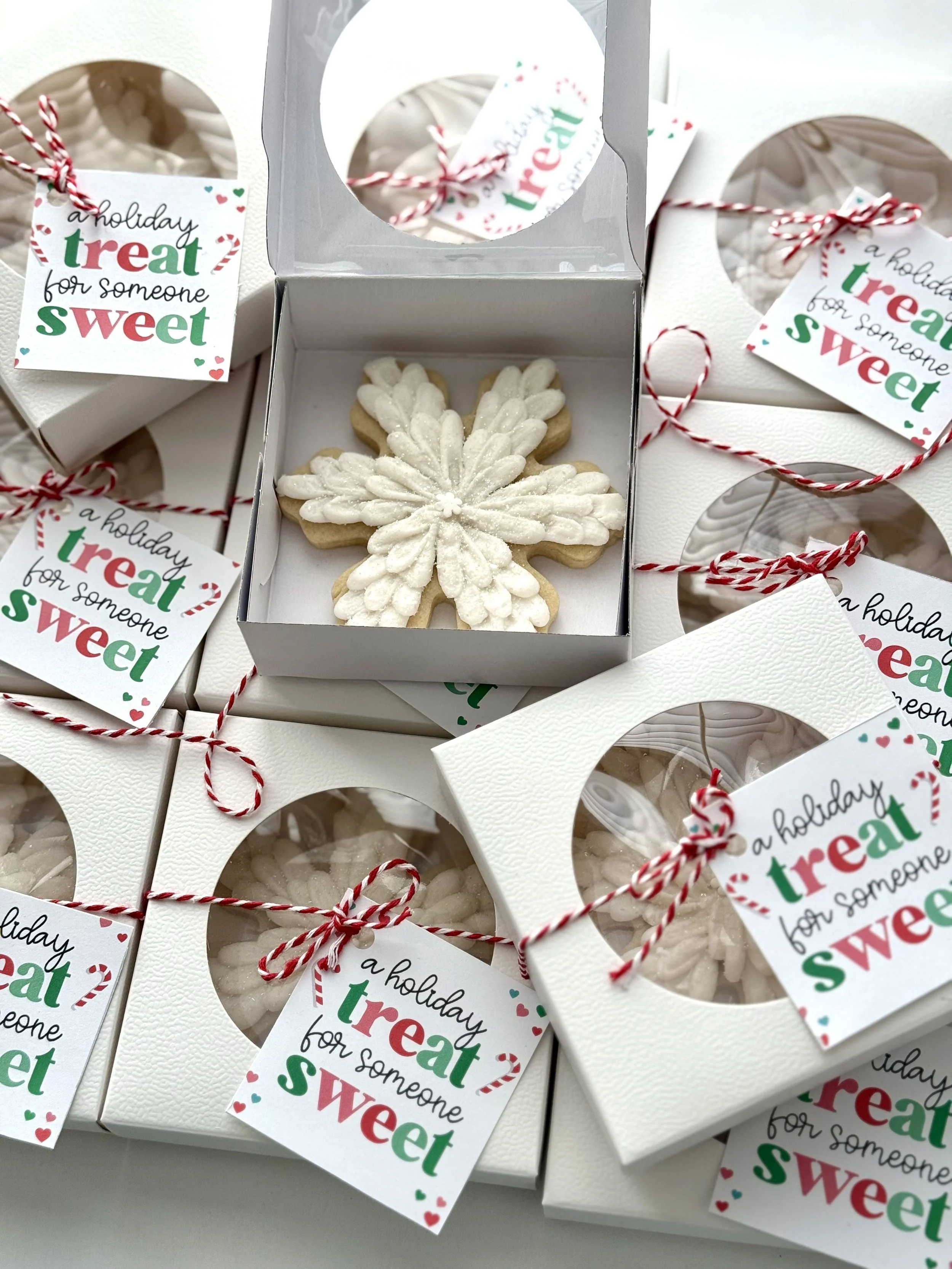 Single Snowflake Decorated Sugar Cookie