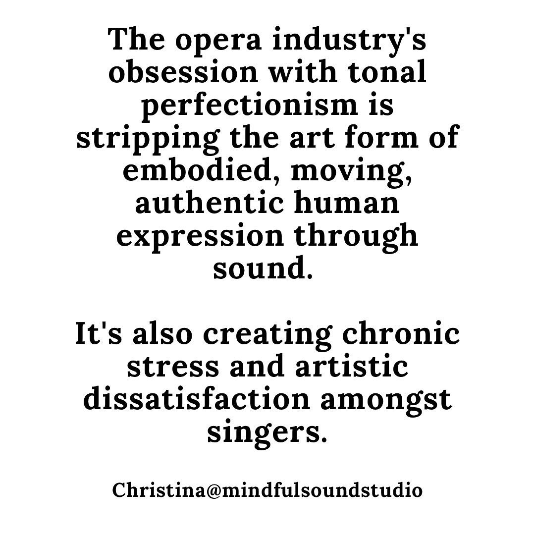 Bringing back another older post because I&rsquo;m feeling all of these things in a big way right now 💕

The perfectionist, purist, &ldquo;old-guard&rdquo; way of doing opera is exhausting.

I think embracing a broader definition of beauty and being