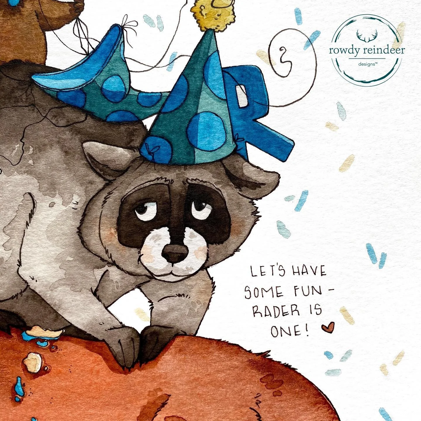 My painting for our nephew Rader&rsquo;s first birthday. I was able to see him this morning to open his gifts and can&rsquo;t wait for the next visit 🥰 

#illustration #art #watercolor #watercolorpainting #paint #painting #watercolorillustration #ar