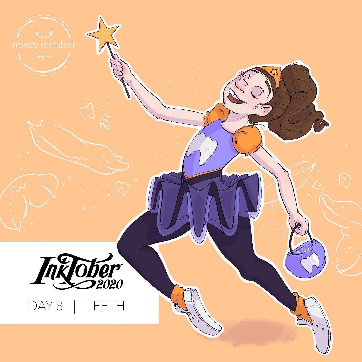 Day 8: Teeth 🧚🏼&zwj;♀️

And of course.. it&rsquo;s a tooth fairy. And she&rsquo;s real pumped about collecting teeth 😬

#inktober2020 #inktober #inktober2020day8 #inktober2020teeth #inktober2020day8teeth #procreate #procreateart #procreateillustra