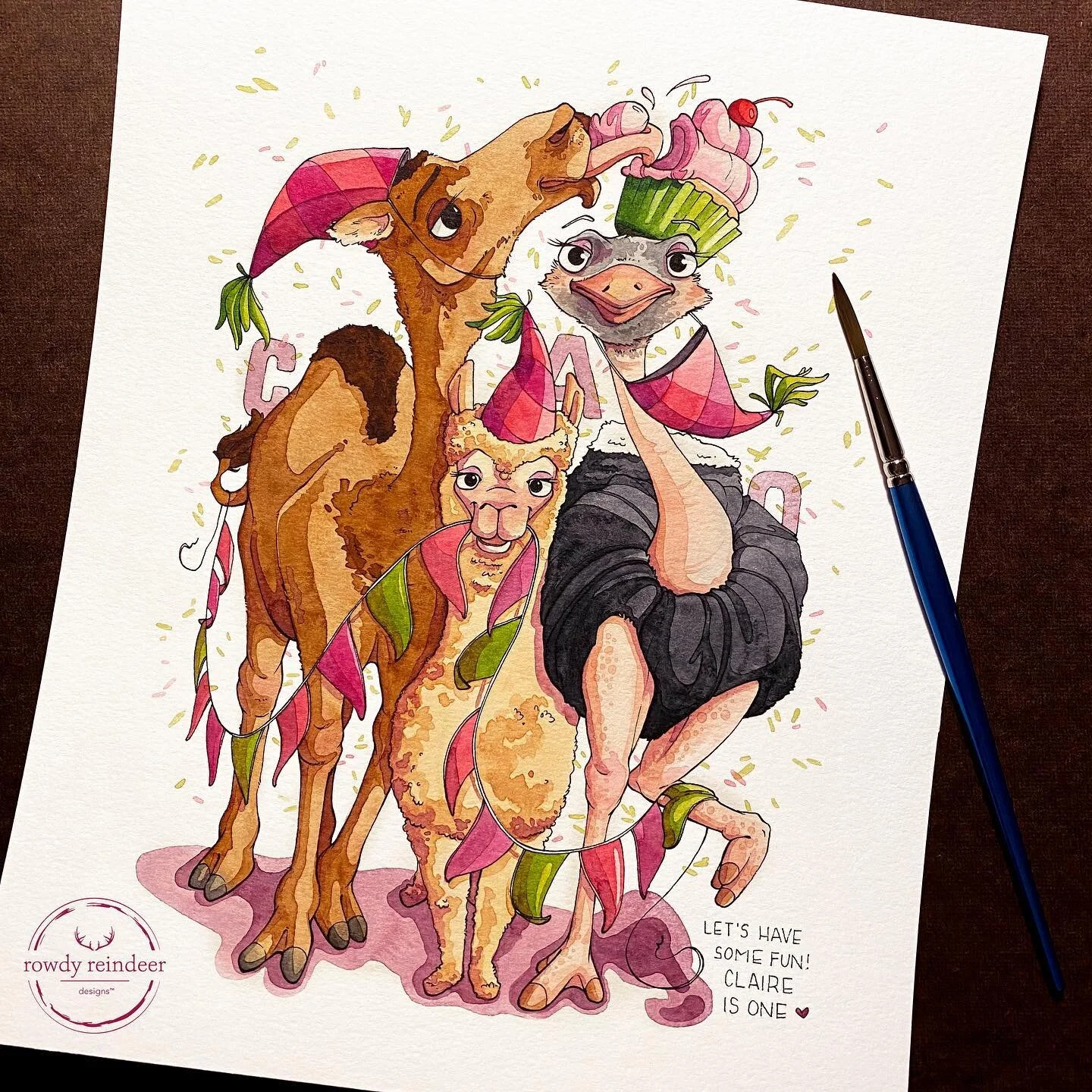 She&rsquo;s almost 2 now, but I am finally getting around to posting the final piece that I created for her first birthday. We were able to visit over Christmas and had lots of fun reading together 🥰 

Just finished my birthday painting for our neph