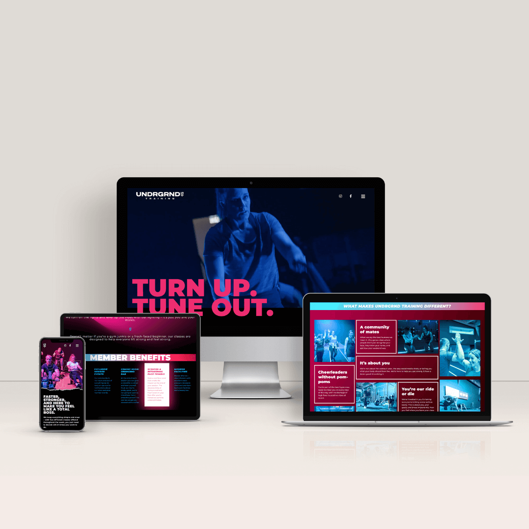 Website Design and Build for UNDRGRND Training