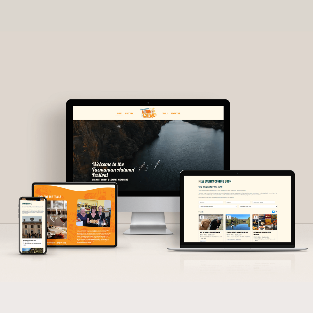 Visual Identity and Website Design for the Tasmanian Autumn Festival 