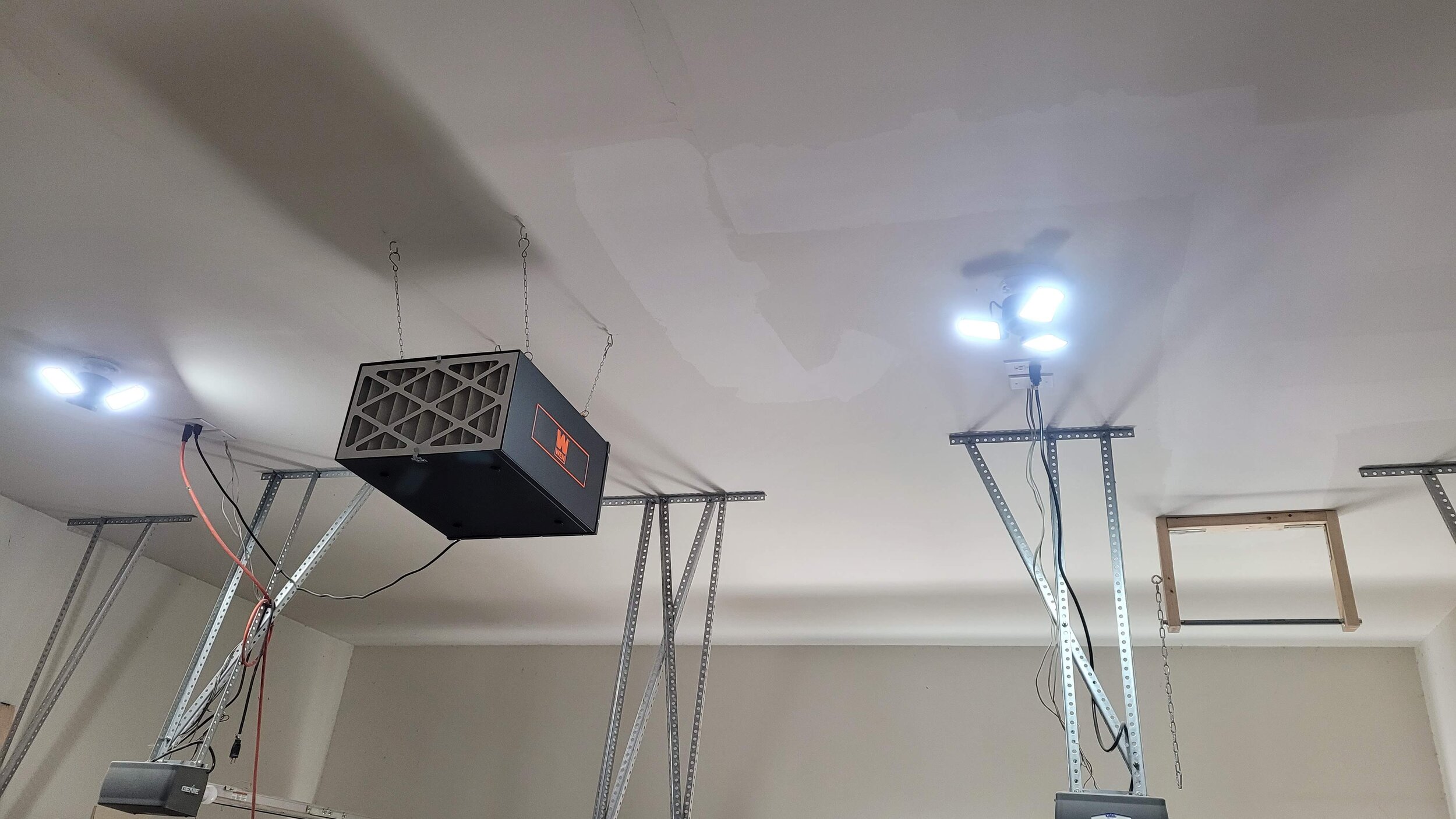 Garage Workshop Lighting Plug-in Cord Wiring Update