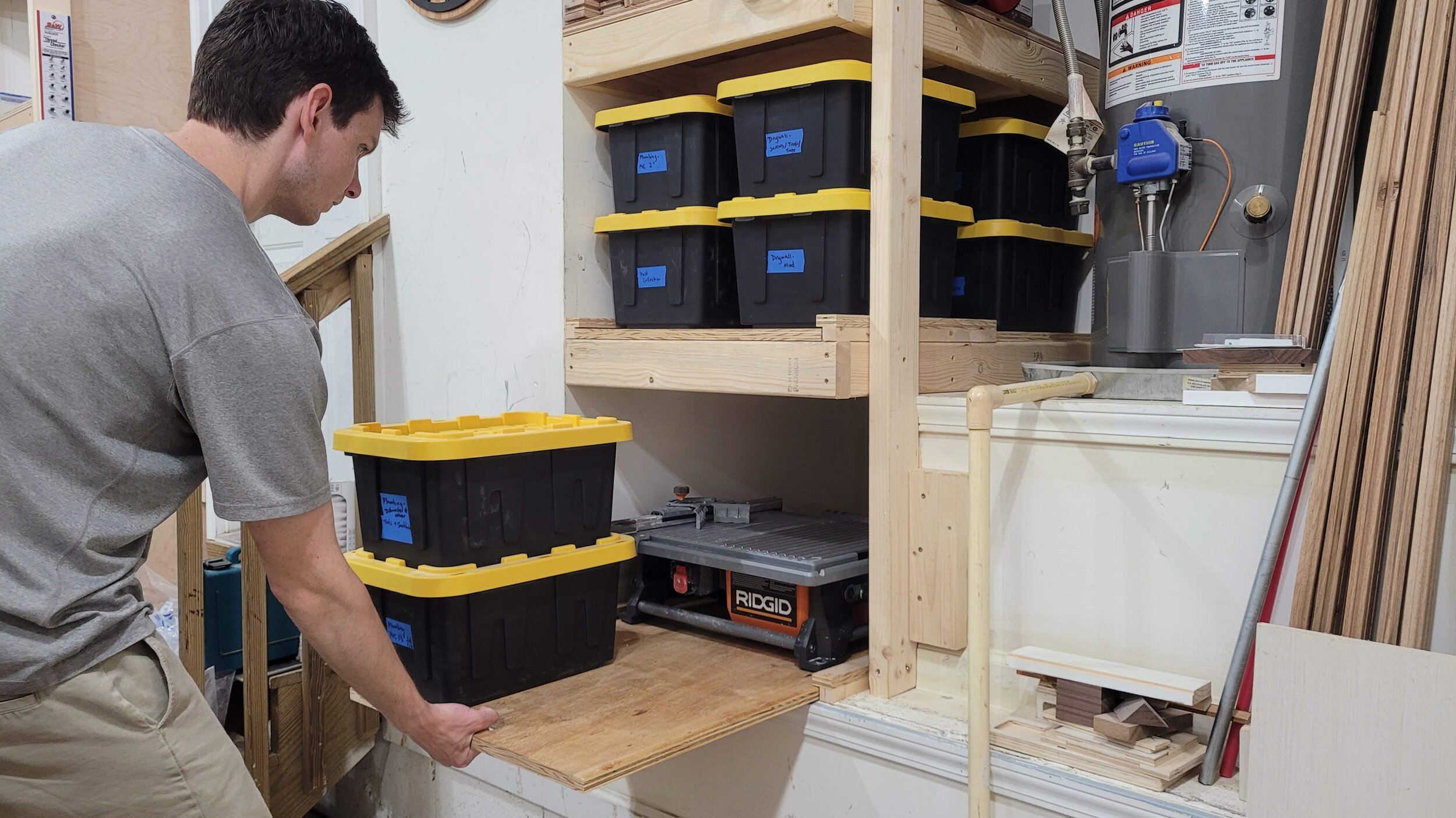 Pull Out Garage Shelves