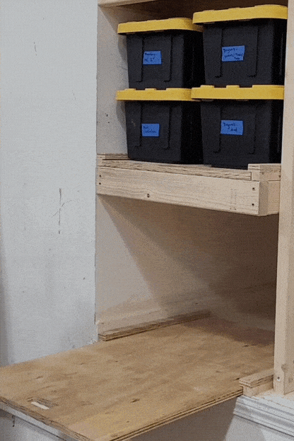 Sliding Storage Shelves  How to Make DIY Garage Storage Shelves