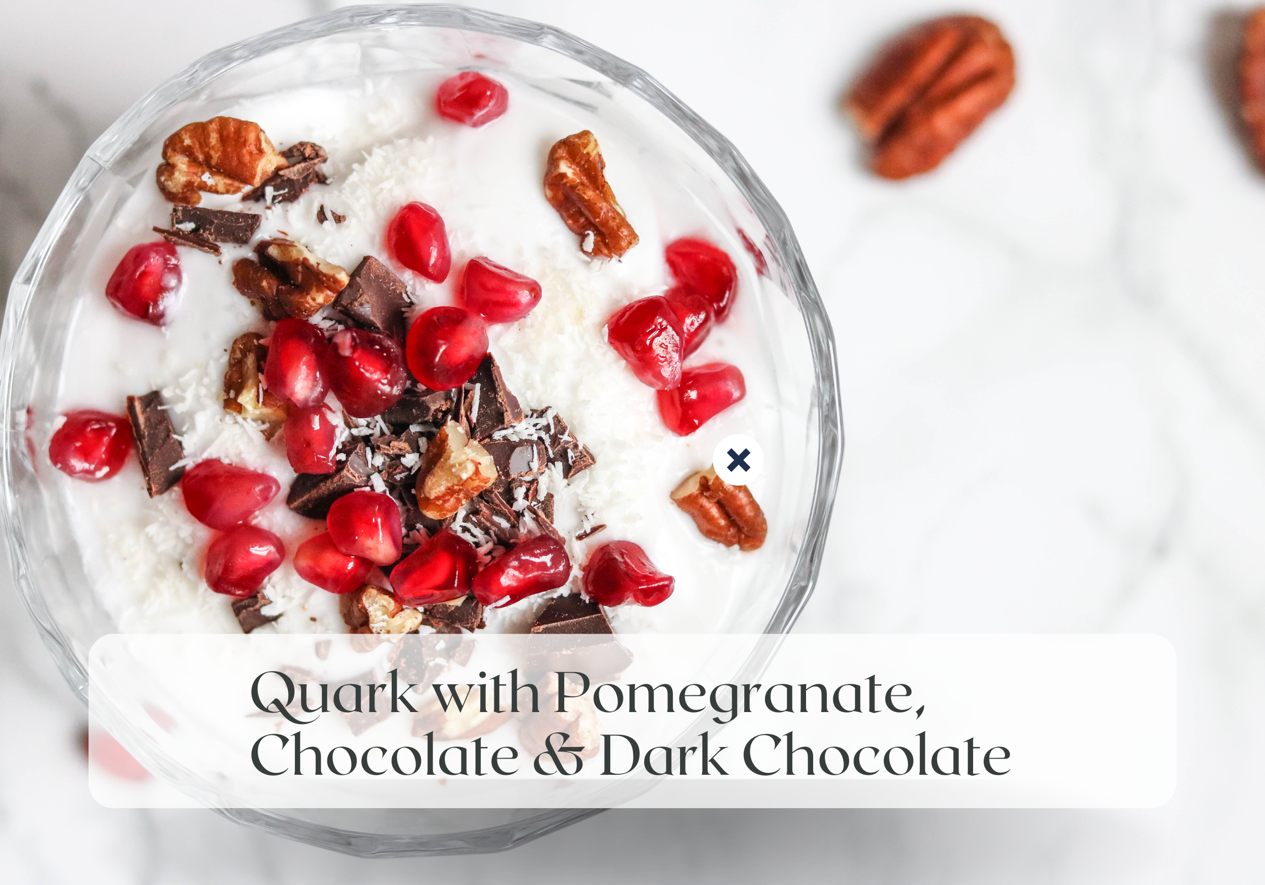 Meatless Monday’s: Quark with Pomegranate, Chocolate &amp; Dark Chocolate