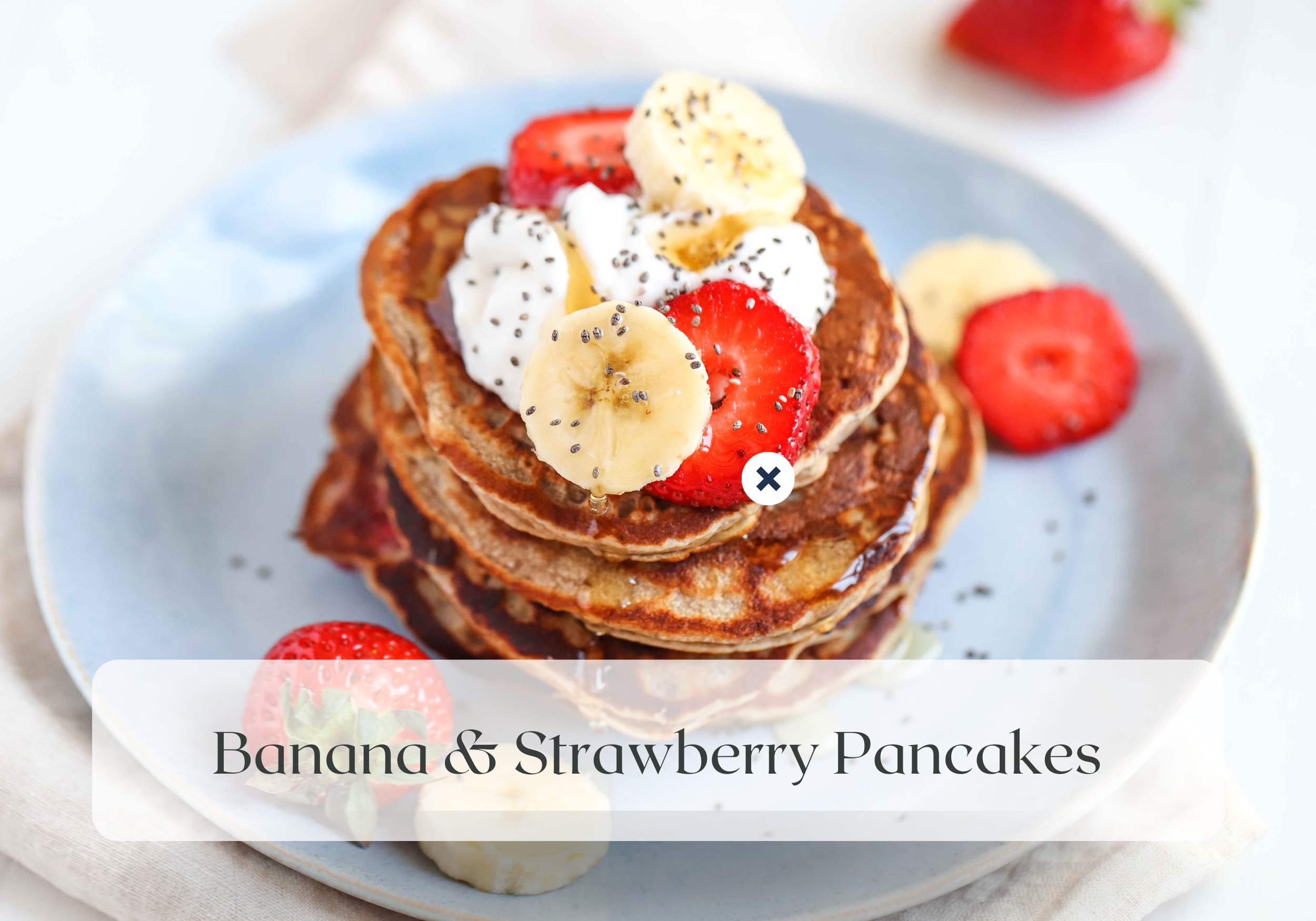 Meatless Monday: Banana &amp; Strawberry Pancakes