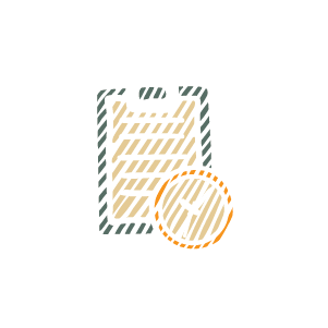 Clipboard with a document and a clock icon.