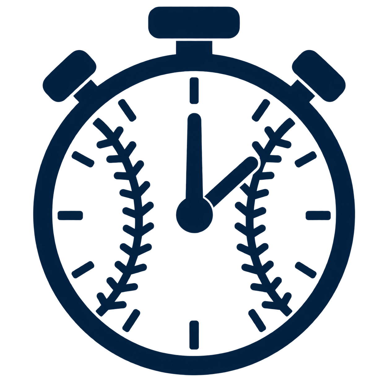 A stopwatch showing the time as 12:07.