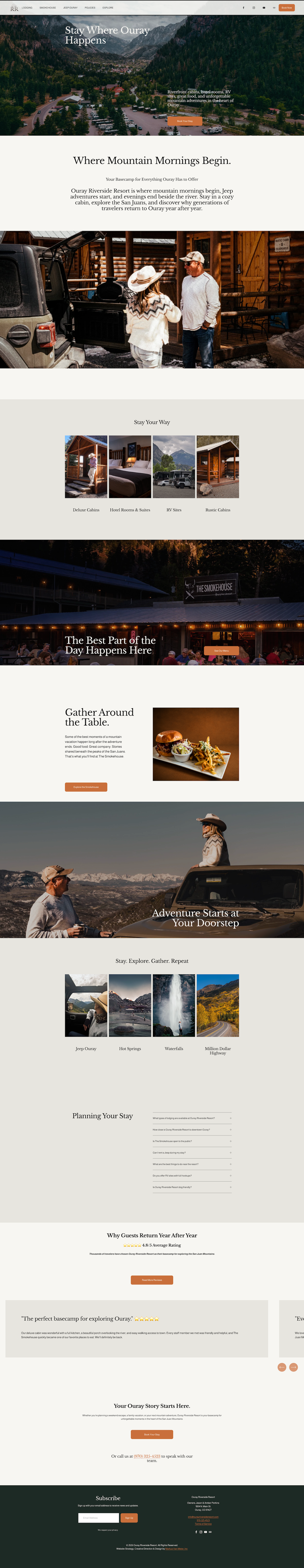 Ouray Riverside Resort website