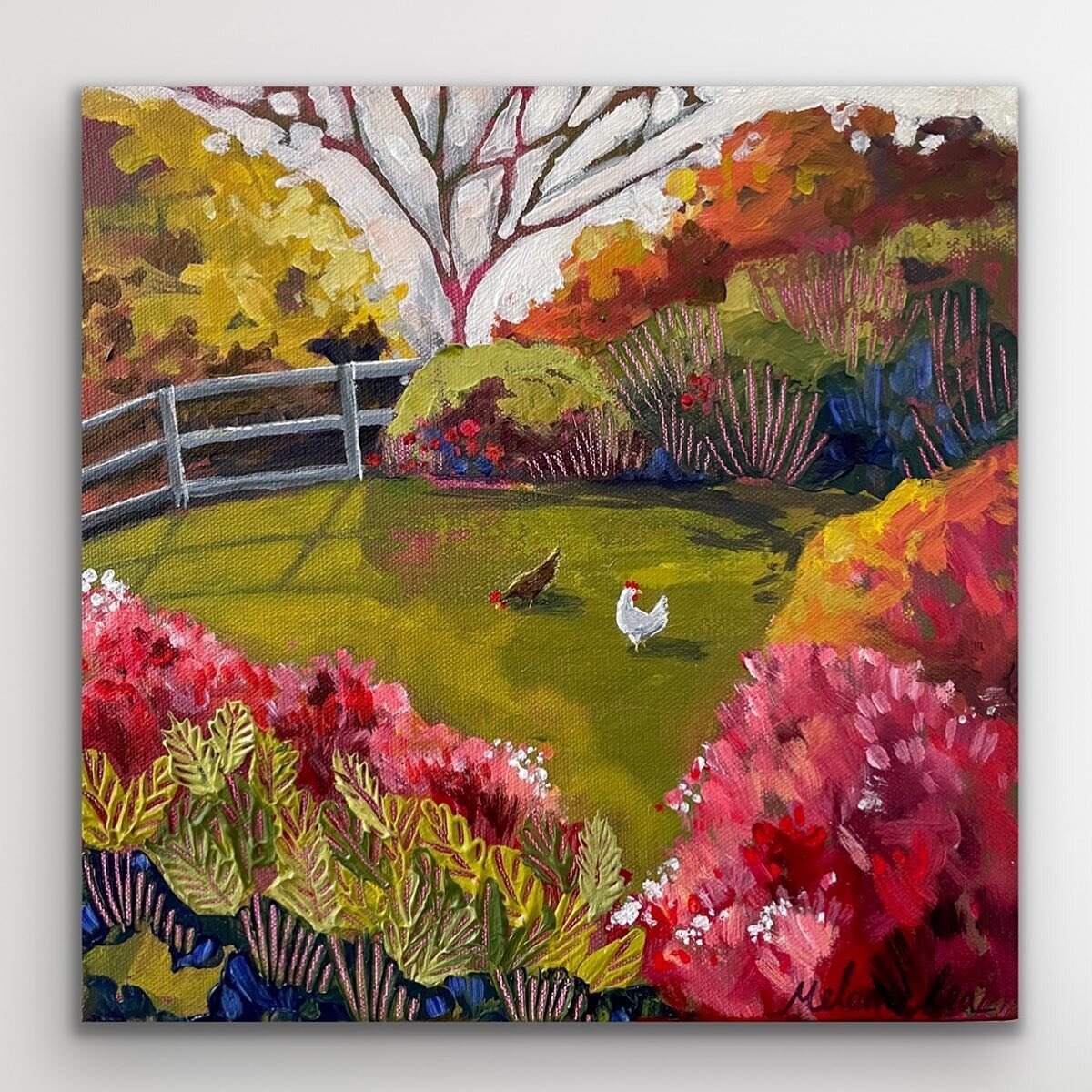 I have three original pretty gardens available to those who would like a special pop of colour on their walls or those who appreciate the beauty of gardens. 

Each artwork is only $310 and are 30cm x30cm acrylic on stretched canvas. This includes pos