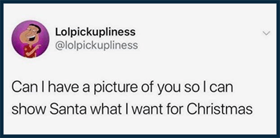 Example of the Santa pickup line