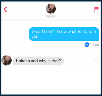 Tinder first message no profile