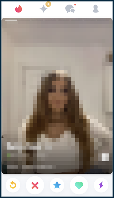 Screenshot of a Female Tinder Profile