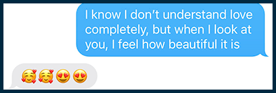 understand love SMS line screenshot