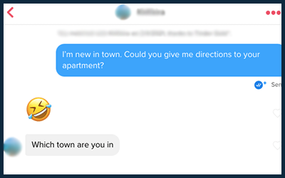 New in town Tinder Pickup Line screenshot