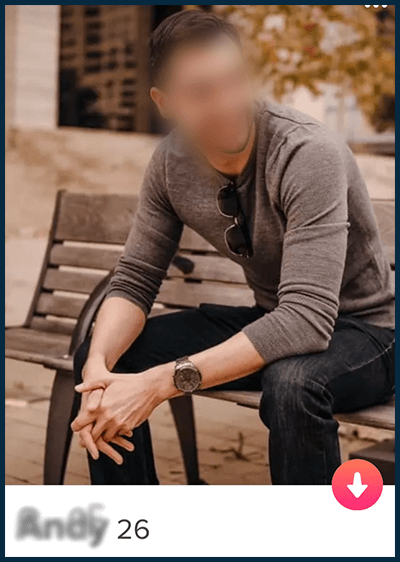 An attractive Tinder photo for men