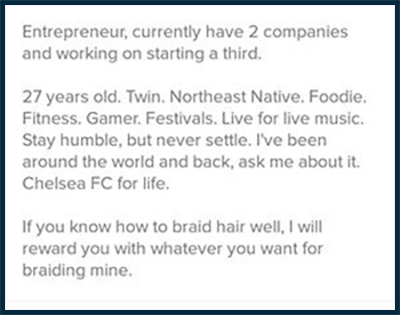 Another Bad Tinder Bio