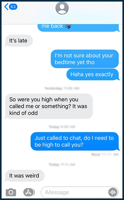 Important Note: Don't Call Out of the Blue!