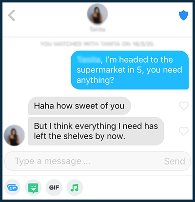 Tinder messages first creative 25 Solid
