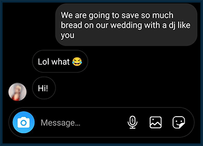 Example of the musician opener