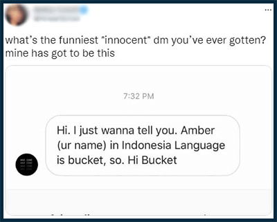 Misinterpreting her name after translation