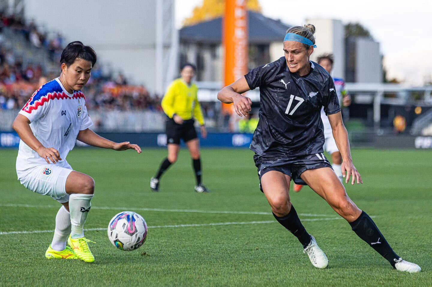 Photo highlights from the International friendly between New Zealand and Thailand which was played at Christchurch's Apollo Project's Stadium on a sunny Saturday afternoon as the Football Ferns posed for a starting eleven photo (see photo 10).

Three