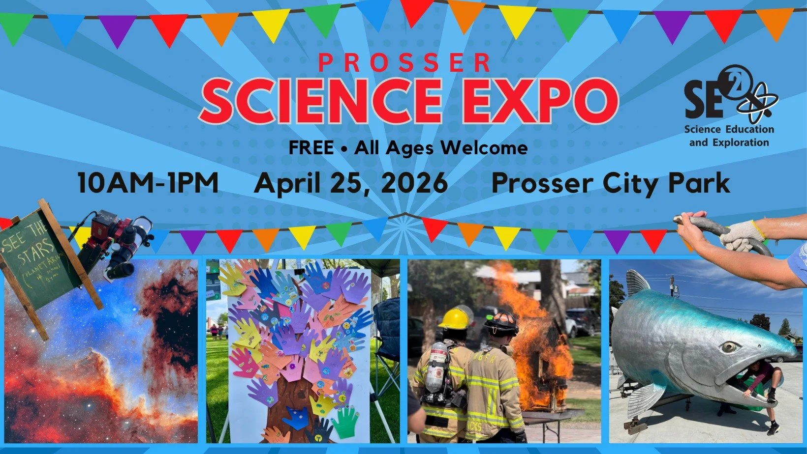 Prosser Science Expo - FREE - All ages welcome - April 25, 2026 - 10am - 1pm - Prosser City Park