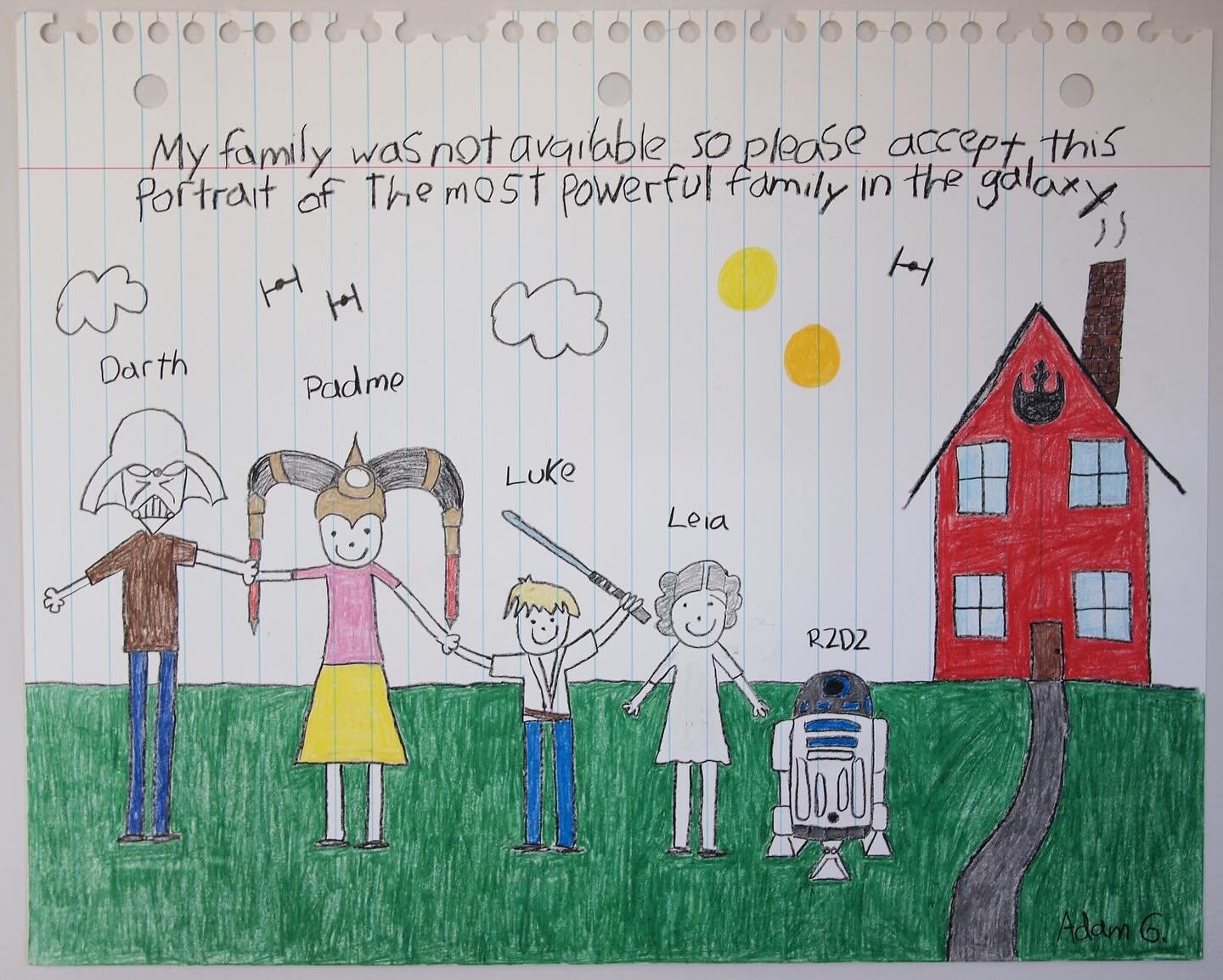 &ldquo;Star Wars Family&rdquo;, 40x32 inches. May the 4th be with you. #maytheforcebewithyou #maythefourthbewithyou #starwars  #middleschool #detention #popart #art #artinspiration #artlife #artistic #artoftheday #artgallery #artistsofinstagram #crea